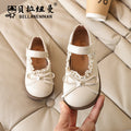 Vancahao girls' bow princess shoes -  spring/autumn new collection - kids' chanel-inspired mary janes leather shoes