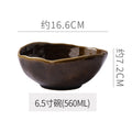 Creative ceramic special-shaped bowls, plates and tableware combination stylishclassy sense kiln-turned ceramic plate western food steak plate