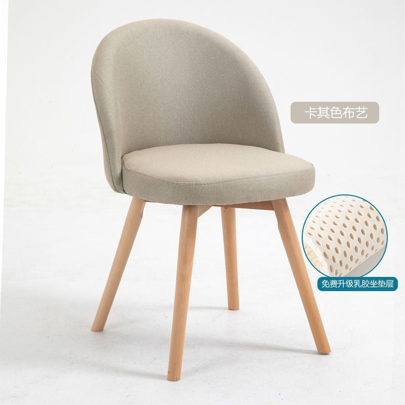 Computer chair for homesolid wood dining chair casualsittingplaid study desk stool girl bedroom makeup chair designer