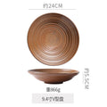 Vintage chic ceramic dinnerware - restaurant & hotel grade, unique ribbed design, steak & western cuisine plates, high-style deep dishes for home use