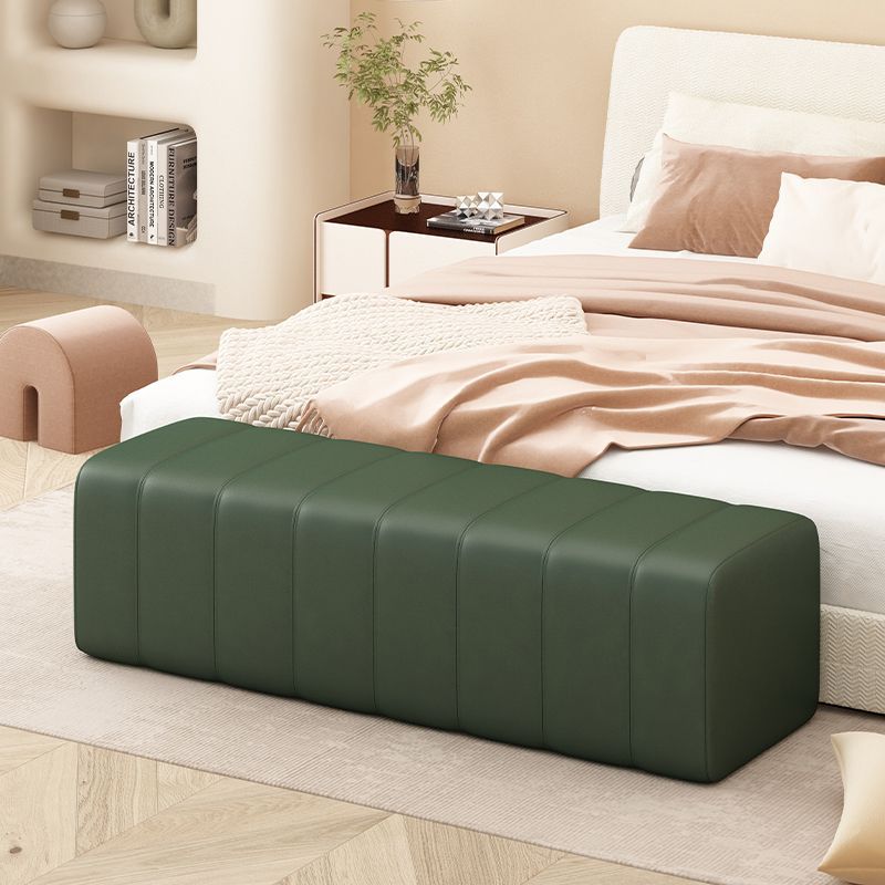 Accessible luxury soft bag shoe changing bench clothing store rest area bench sofa stool cloakroom bed end rectangular leather stool