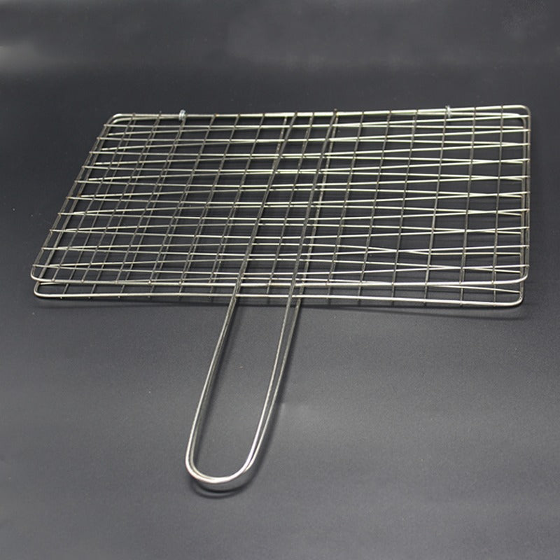 Household outdoor grilled fish clip grilled fish net barbecue net barbecue fish clip net clip stainless steel utensils rectangular splint