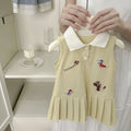 [summer clothing big sale free shipping] girls' preppy style vest dress summer clothing  new style children's baby casual po