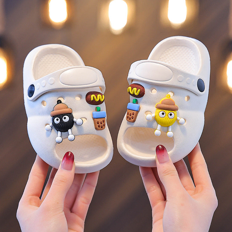 new eva slippers - summer cartoon cute non-slip indoor bath thick-soled slippers - baby sandals
