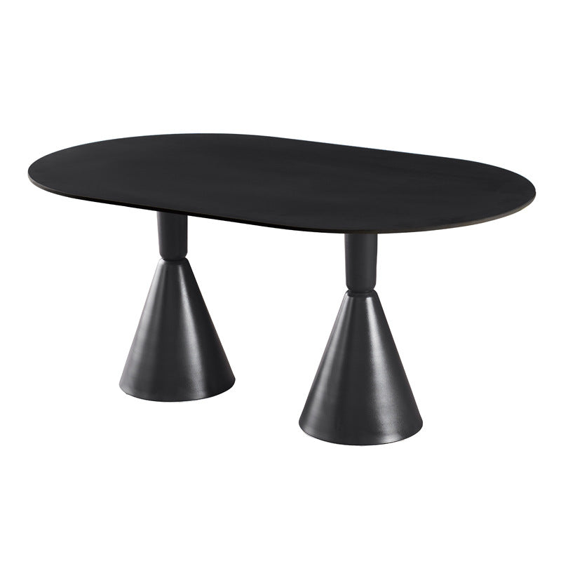 Rock slab dining table french cream style popular dining table for home dining table and chairs casual small apartment rental house holy grail dining table