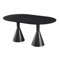 Black frame - matte black double-ended round