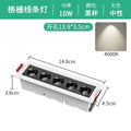 Embedded linear led recessed downlight - rectangular, anti-glare, ideal for living room lighting (no main light)
