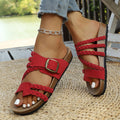 summer new arrival: plus-size women's casual comfortable woven fashion outdoor beach sandals - wholesale