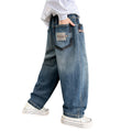 Boys' spring denim jeans - new  styles for spring and autumn. trendy and stylish long pants for older boys and big kids. loose fit, fashionable