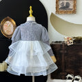 Girls' dress  autumn new arrival: high-end sequin princess dress, stylish and chic tutu party dress for little girls