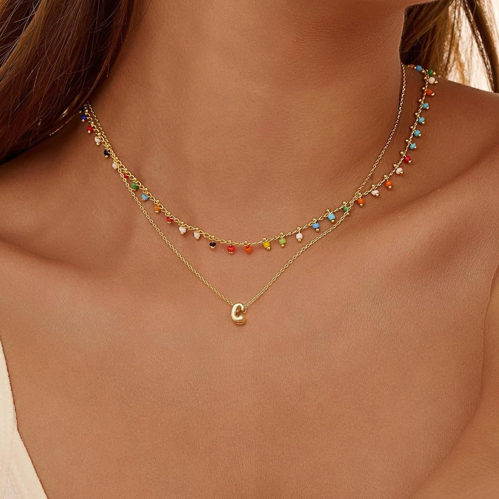 European and american cross-border hot-selling real gold brass electroplated fashion full circle colorful seed bead tassel women's elegant necklace