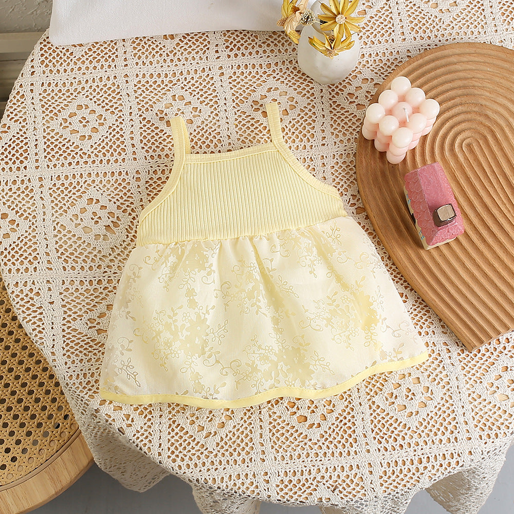 Infant and toddler summer clothing, lightweight rompers, baby onesies, stylish outfits, full-month celebration dresses, princess-style 100-day celebration gowns, summer clothes