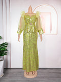 European and american cross-border e-commerce african women's plus size dress  fashion sequin christmas party dress