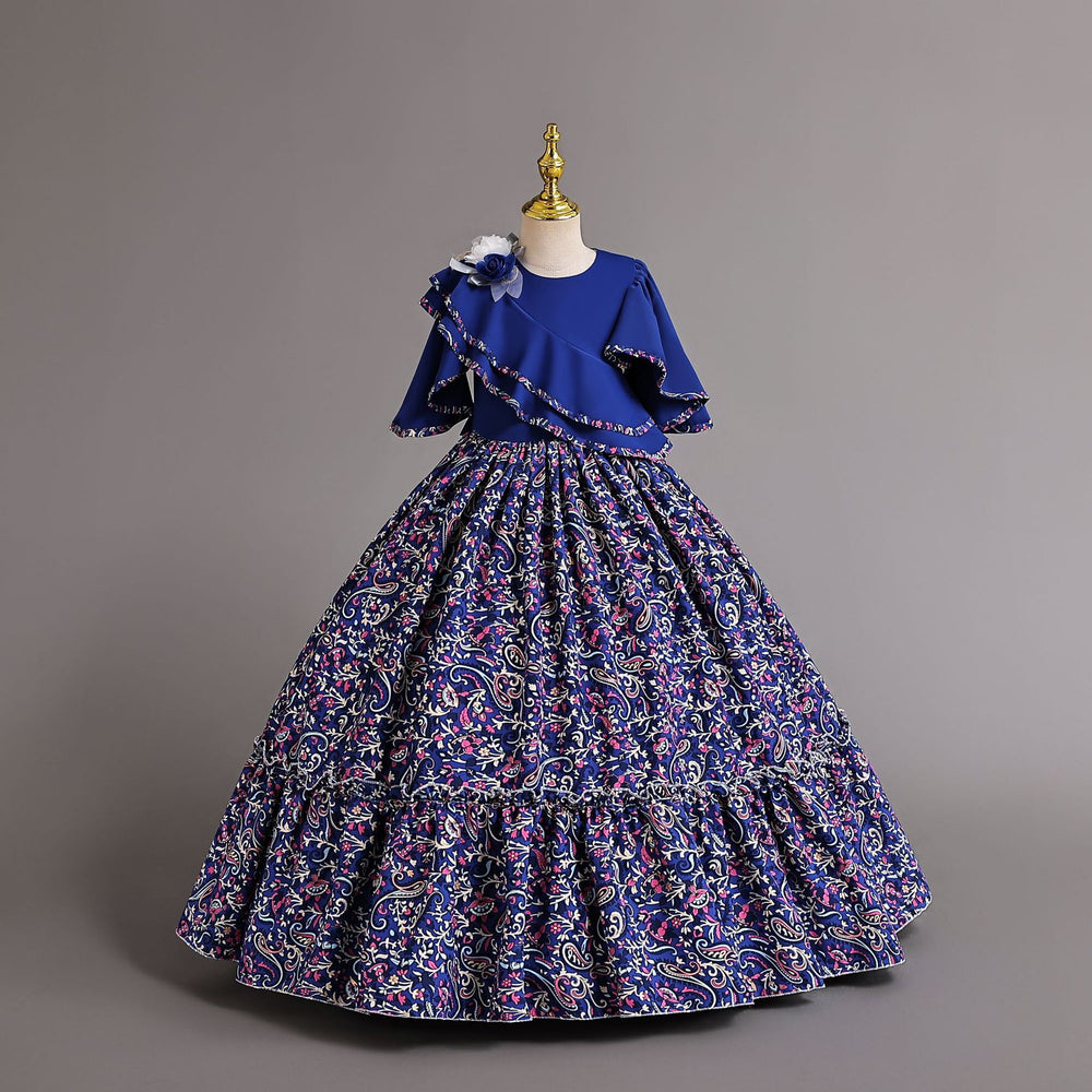 Ready-to-ship wholesale children's formal dresses, featuring traditional chinese style chiffon princess gowns, perfect for flower girls, christmas parties, and everyday wear. girl dress