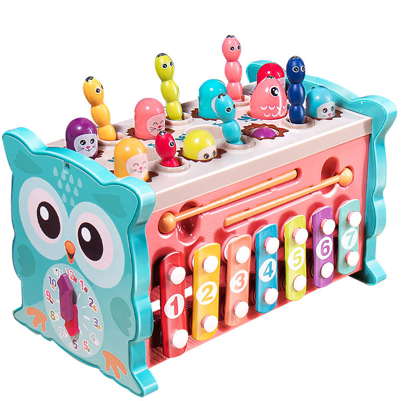 Baby fishing toys, whack-a-mole, piano, intellectual development, early education for infants, boys and girls, fish hooks