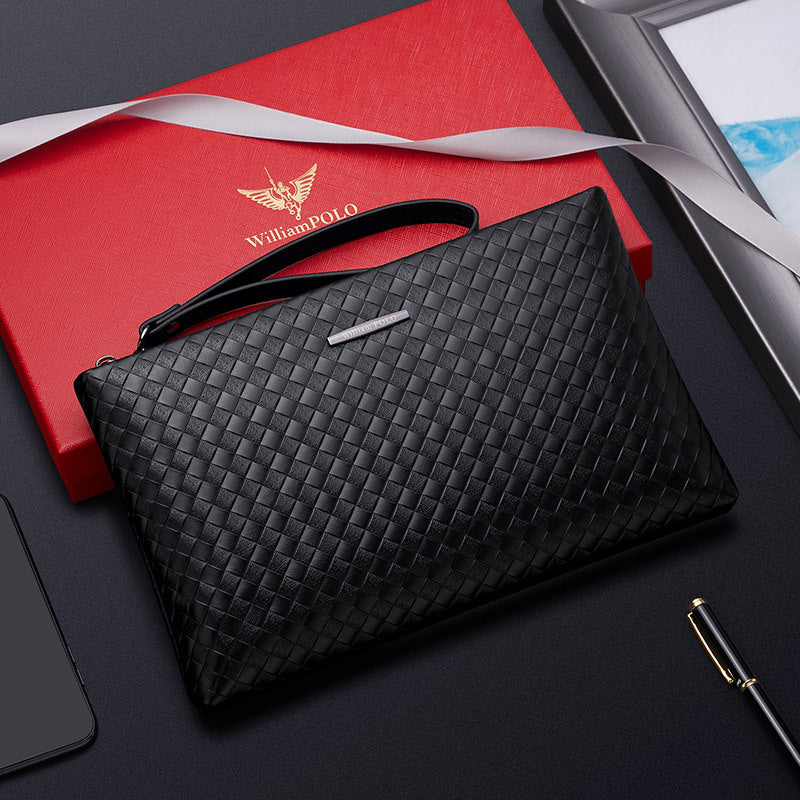 Emperor Paul clutch bag men's genuine leather business travel envelope bag first layer cowhide file handbag men's wholesale