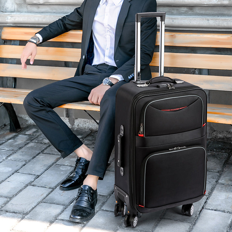 Processing custom large-capacity suitcase men's trolley case Oxford cloth universal wheel password suitcase children's leather luggage