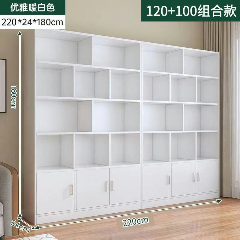 Modern minimalist floor-standing storage rack, wall-mounted certificate cabinet for living room/home use, office file cabinet, simple bookshelf