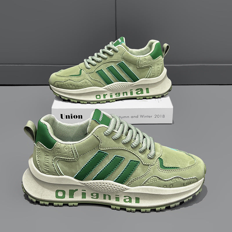 Men's shoes 2025 fall/winter new arrivals: versatile fleece-lined warm cotton shoes, chunky sole agnes shoes, athletic casual dad shoes, trendy footwear