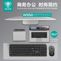 W550 black wireless keyboard and mouse combo, 2.4g, universal for desktop, laptop, all-in-one pc, office use - mila