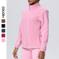 Fall and winternew arrival warm zipper sweatshirtoutwear outdoor casual running fitness fleece-linedheattech sports outwear women