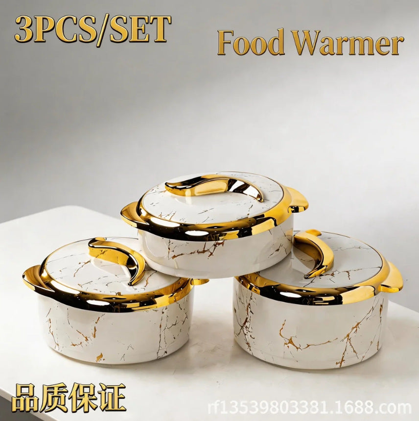 3pcs food warmersexport hot-selling set of insulated lunch boxes 1.5-2-2.5l insulated tableware