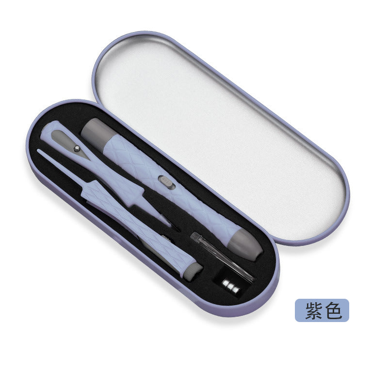 New arrival rechargeable light-emitting ear spoon suit nose pick ear pick earwax baby battery light buckle ear pick suit