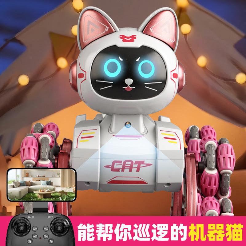 new product eight-wheel stunt robot cat gesture sensor smart kids toy remote control mechanical cat boy gift