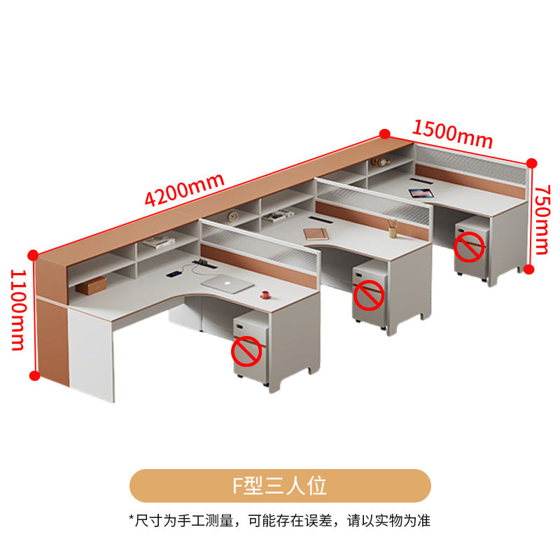 Saint li staff desk employee slot desk card seat casual modern screen financial desk and chair combination