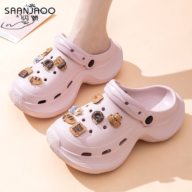 Women's clogs - 2025 summer new fashion, anti-slip, breathable, soft sole, odor-resistant, thick sole, height increasing sandals for outdoor wear