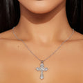 Cross necklace wholesale european and american cross-border jewelry accessories women's high-end accessible luxury niche alloy autumn and winter sweater chain