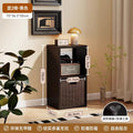 Black 2-tier 361*300*707mm vertical freestanding bookshelf