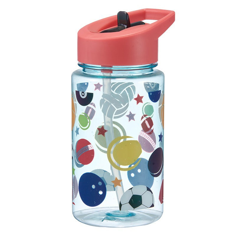 Food-grade kids' water bottle, high-temperature resistant, student sports water bottle, straw bottle, home use, leak-proof, cute plastic cup
