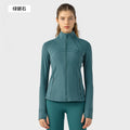 Fall and winternew arrival yoga sports outwear women's elastic zipper running fitness yoga long sleevestopsjacketz18031