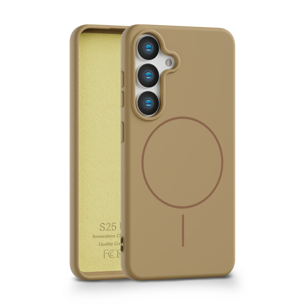Suitable for three-star pure colorcasual mobile phone case sam star s25 with velvet official tpu frosted magnetic mobile phone case