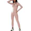 European and american cross-border  autumn solid color zip-up stand collar activewear set - trendy fashion workout yoga outfit (jacket & pants)