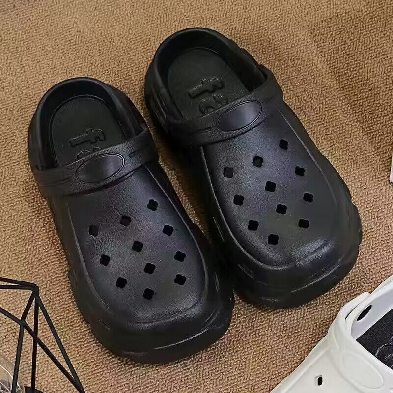 Crocs women's 2024new arrival soft bottom creative stylish two-wear casual toe cap with light hole slippers for women