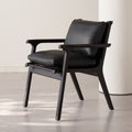 Italian chair normcore solid wood armrest dining chair hotel accessible luxuryfor home dining table tea table backrest black book chair classy