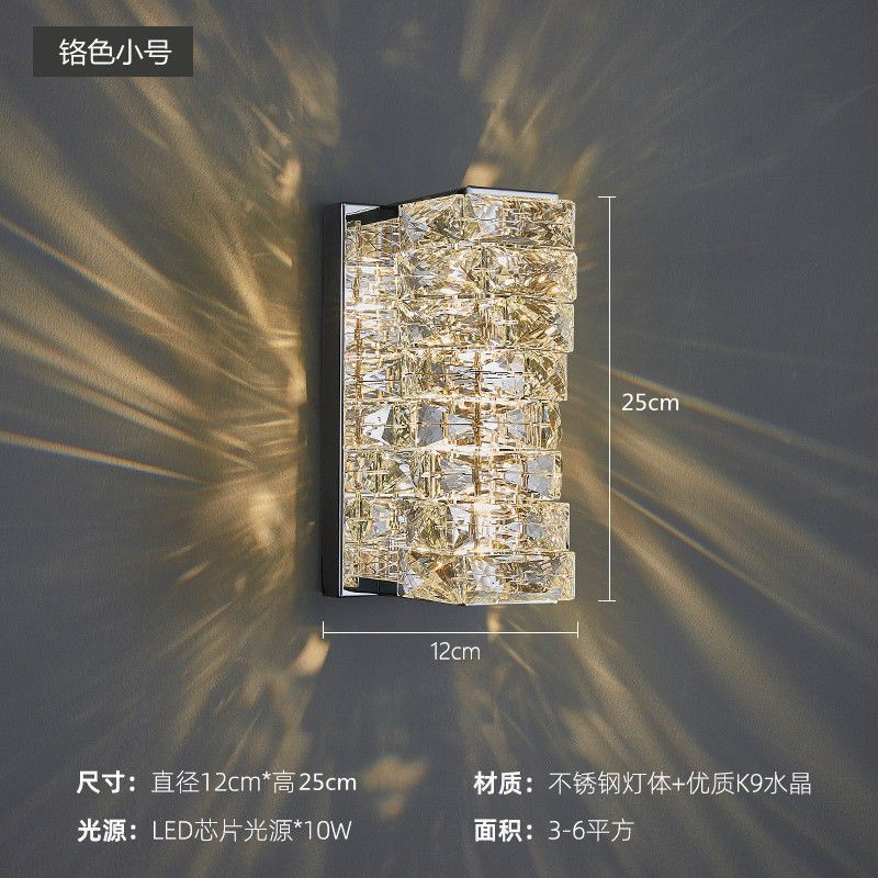 New arrivalaccessible luxury crystal wall lamp high-end modern living room tv wall corridor staircase master bedroom casual bedside wall lamp