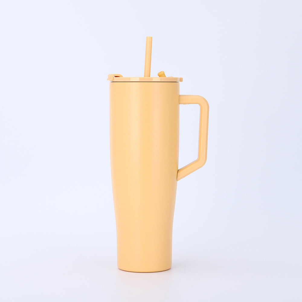 Amazon 40oz large capacity handle ice cup 304 stainless steel vacuum insulated cup outdoor car cup