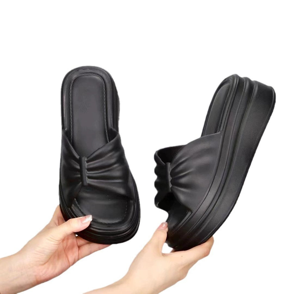 New arrivalcasualfashioneasiest for match sandals and slippers for women eva stepping on shit slippers outwearplaid slip-on outwear shoes
