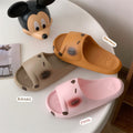 New fashion women's slippers 2025 cartoon flat bottom versatile anti-slip outdoor beach one-strap sandals wholesale indoor
