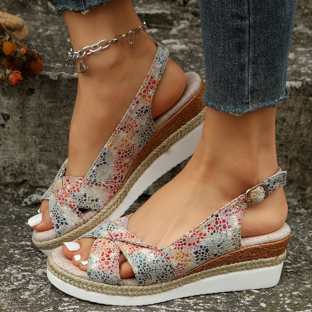 summer new arrival: cross-border women's eaby comfortable platform sandals, sizes 40-43, lightweight buckle strap peep-toe sandals - now available!