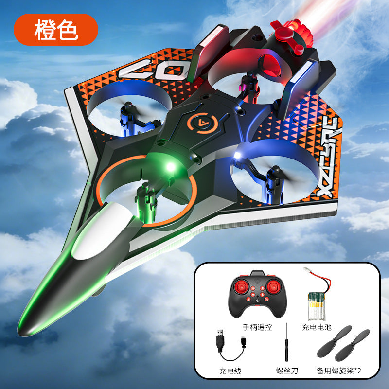 New light-up spray remote control airplane - kids' fighter jet model - boy's toy glider - elementary school drone