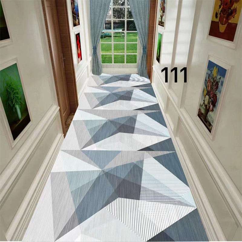 Minimalist modern 3d printed non-slip hallway carpet, hotel, mall, lobby, aisle floor mat roll, home use