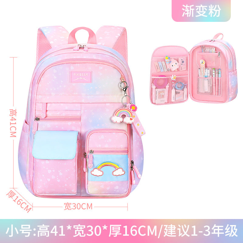 Shaodong schoolbag source manufacturer customizes primary school schoolbags for grades 1-6, refrigerator door opening customization, change logo