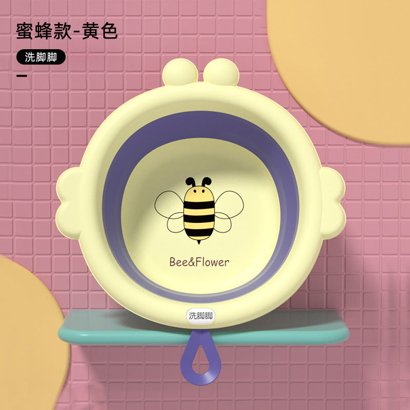 Thickened kids foldable washbasin baby washbasin for home baby foot wash pp basin kids wash basin