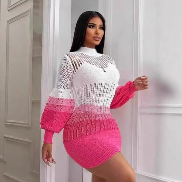 Foreign trade new 2025 autumn new multi-color hollow knitted sweater women's European and American personality loose beach sunscreen women's