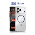 Suitable for iphone17pm magnetic transparent mobile phone case apple 17 all-inclusive pc carbon fiber texture magnetic mobile phone case
