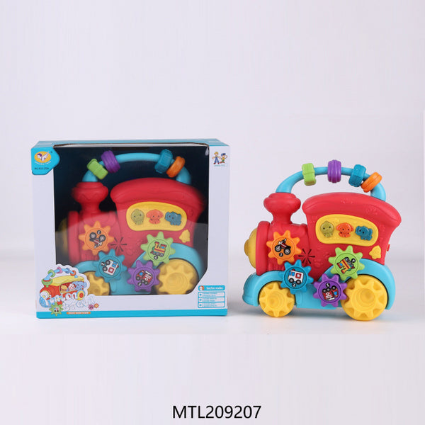 Cross-border export  baby fun train gear toys children light music electronic organ musical instruments
